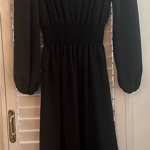 eesome Black Long Sleeve Dress